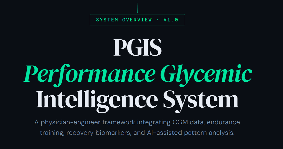 PGIS — Performance Glycemic Intelligence System